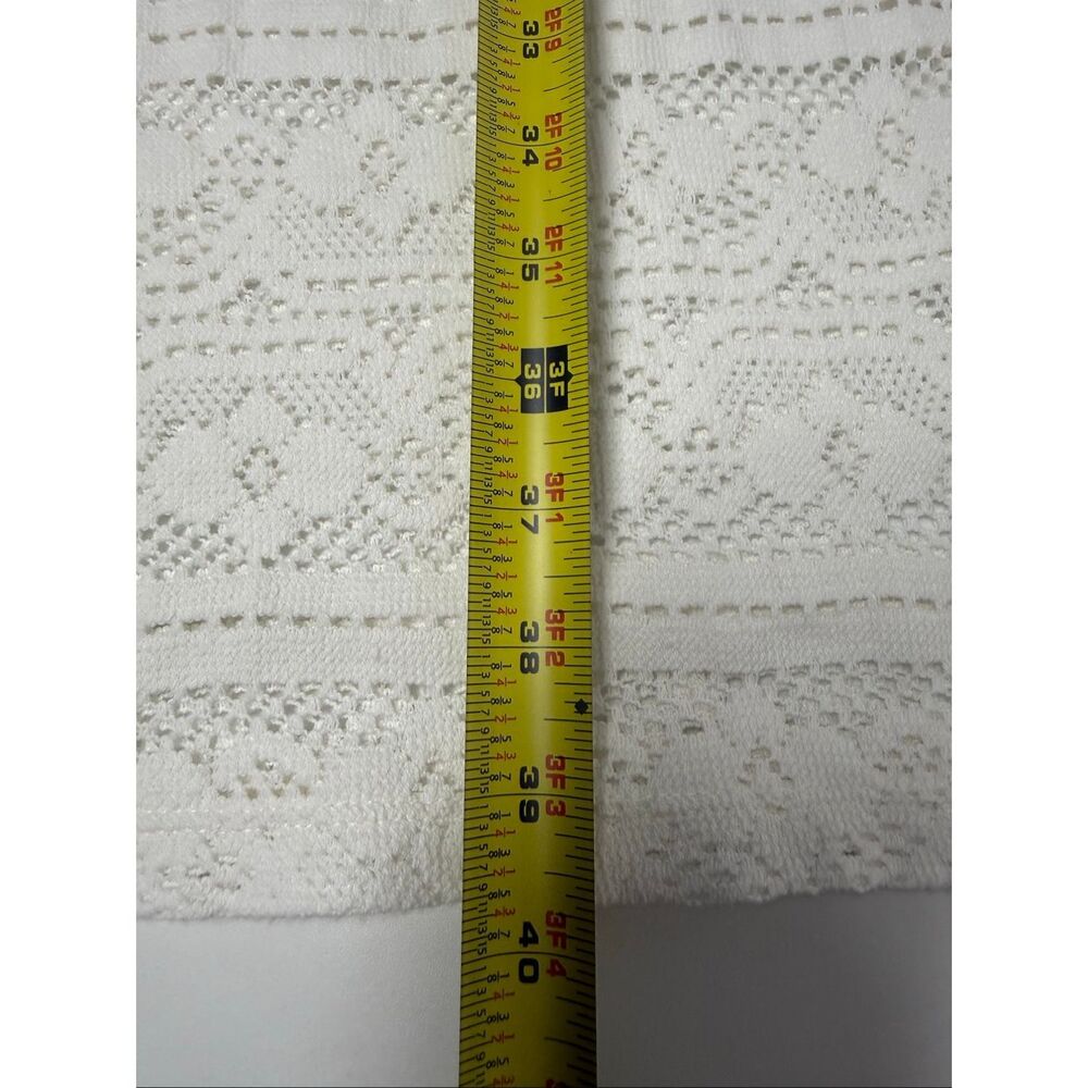 H&M L.O.G.G. White Lace Sleeveless Shift Dress Women’s Size 12 Cotton Blend - Picture 11 of 13